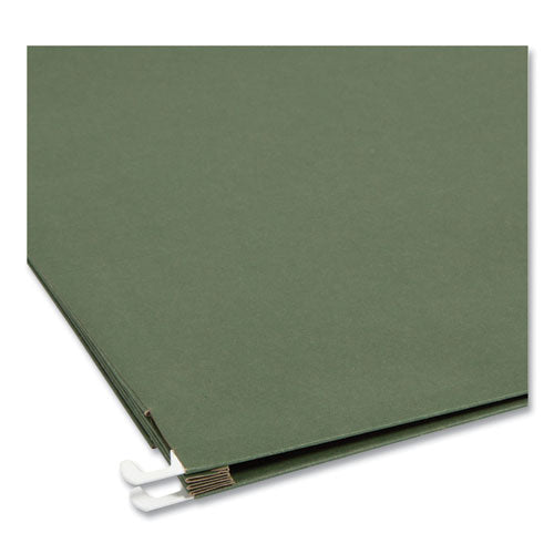 Hanging Pockets With Full-height Gusset, 1 Section, 3.5" Capacity, Legal Size, Standard Green, 10/box.