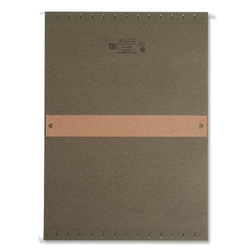 Box Bottom Hanging File Folders, 2" Capacity, Legal Size, Standard Green, 25/box.