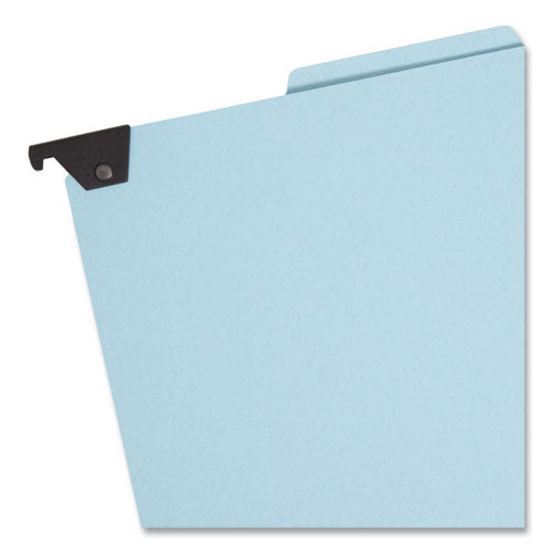 Fastab Hanging Pressboard Classification Folders, 1 Divider, Letter Size, Blue.