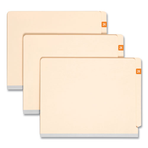 Yearly End Tab File Folder Labels, 24, 0.5 X 1, Orange, 25/sheet, 10 Sheets/pack.