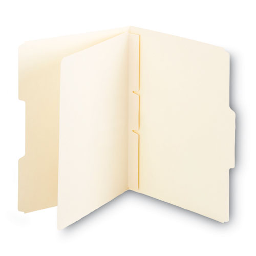 Self-adhesive Folder Dividers For Top/end Tab Folders, Prepunched For Fasteners, 1 Fastener, Letter Size, Manila, 100/box.