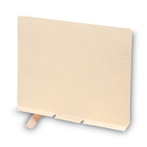 Self-adhesive Folder Dividers For Top/end Tab Folders, Prepunched For Fasteners, 1 Fastener, Letter Size, Manila, 100/box.