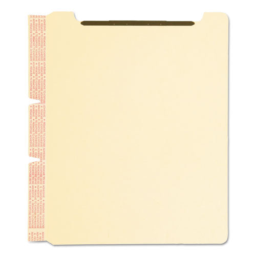 Self-adhesive Folder Dividers With Twin-prong Fasteners For Top/end Tab Folders, 1 Fastener, Letter Size, Manila, 25/pack.