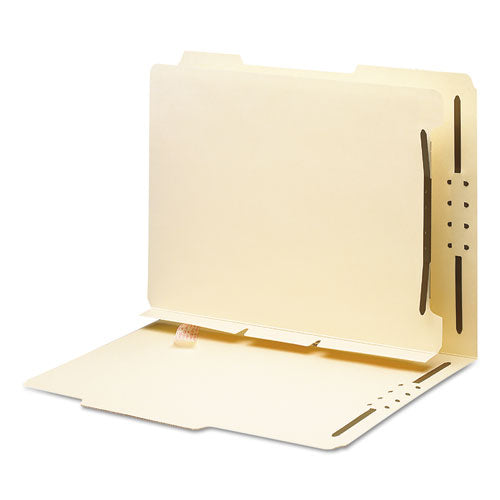 Self-adhesive Folder Dividers With Twin-prong Fasteners For Top/end Tab Folders, 1 Fastener, Letter Size, Manila, 25/pack.