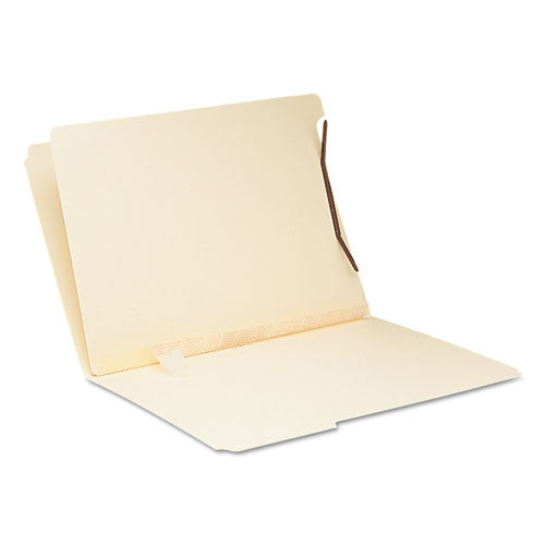 Self-adhesive Folder Dividers With Twin-prong Fasteners For Top/end Tab Folders, 1 Fastener, Letter Size, Manila, 100/box.