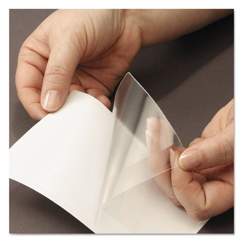 Self-adhesive Poly Pockets, Top Load, 5.31 X 33.63, Clear, 100/box.