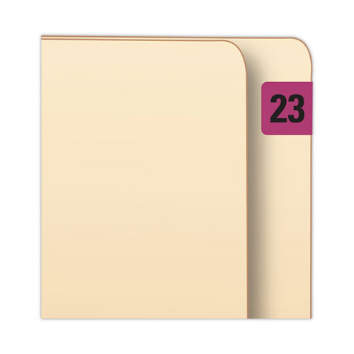 Yearly End Tab File Folder Labels, 23, 0.75 X 1.5, Purple, 500 Labels/roll.