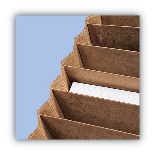 Indexed Expanding Kraft Files, 31 Sections, Elastic Cord Closure, 1/15-cut Tabs, Letter Size, Kraft.