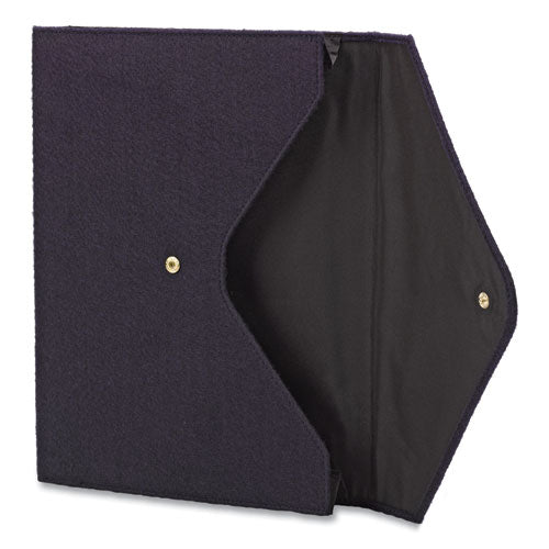 Soft Touch Cloth Expanding Files, 2" Expansion, 1 Section, Snap Closure, Letter Size, Dark Blue.