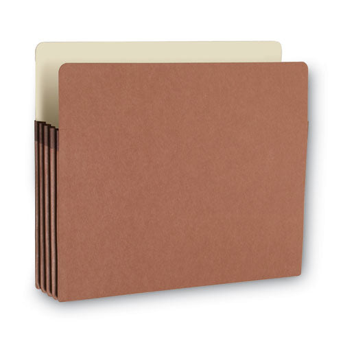 Recycled Top Tab File Pockets, 3.5" Expansion, Letter Size, Redrope, 25/box.