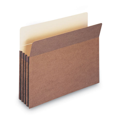 Redrope Drop Front File Pockets, 3.5" Expansion, Letter Size, Redrope, 25/box.