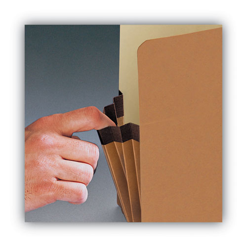 Redrope Drop Front File Pockets, 3.5" Expansion, Letter Size, Redrope, 25/box.