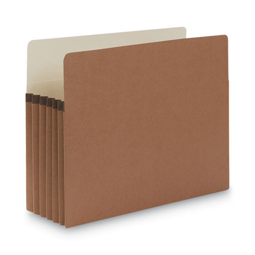 Redrope Drop Front File Pockets, 5.25" Expansion, Letter Size, Redrope, 10/box.