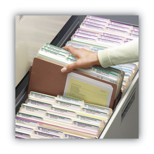 Redrope Drop Front File Pockets, 5.25" Expansion, Letter Size, Redrope, 10/box.