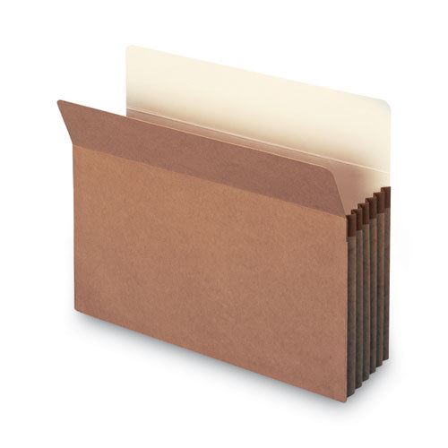 Redrope Drop Front File Pockets, 5.25" Expansion, Letter Size, Redrope, 10/box.