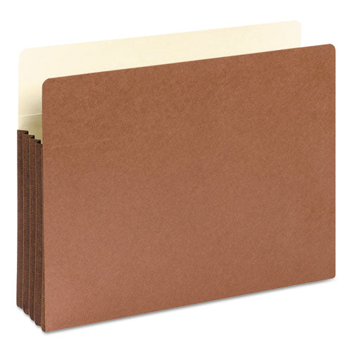 Redrope Drop-front File Pockets With Fully Lined Gussets, 3.5" Expansion, Letter Size, Redrope, 10/box.