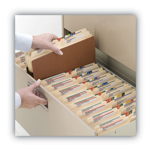 Redrope Drop-front File Pockets With Fully Lined Gussets, 3.5" Expansion, Letter Size, Redrope, 10/box.