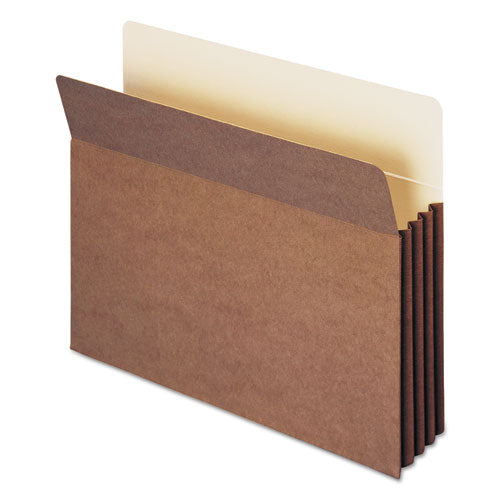 Redrope Tuff Pocket Drop-front File Pockets With Fully Lined Gussets, 3.5" Expansion, Letter Size, Redrope, 10/box.