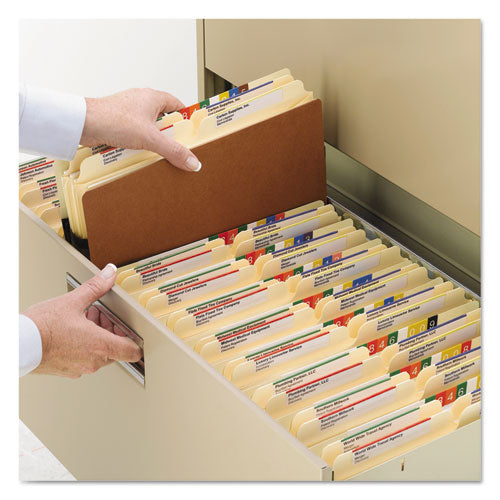 Redrope Tuff Pocket Drop-front File Pockets With Fully Lined Gussets,5.25" Expansion, Letter Size, Redrope, 10/box