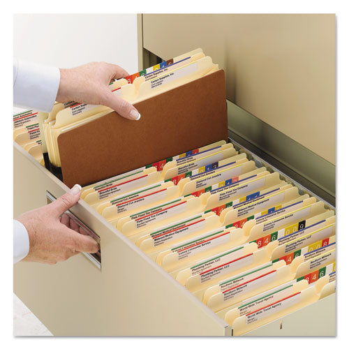 Redrope Tuff Pocket Drop-front File Pockets With Fully Lined Gussets, 7" Expansion, Letter Size, Redrope, 5/box.