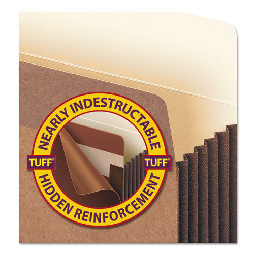 Redrope Tuff Pocket Drop-front File Pockets With Fully Lined Gussets, 7" Expansion, Letter Size, Redrope, 5/box.