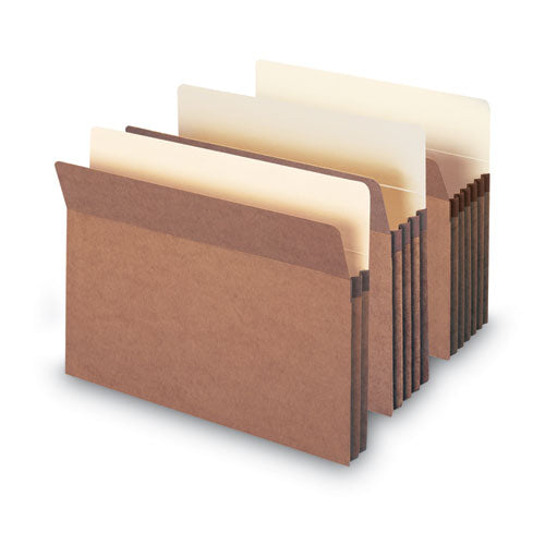 Redrope Drop Front File Pockets, 1.75" Expansion, Letter Size, Redrope, 50/box.