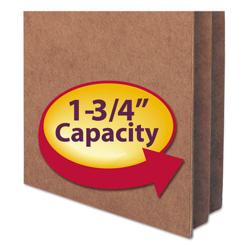 Redrope Drop Front File Pockets, 1.75" Expansion, Letter Size, Redrope, 50/box.