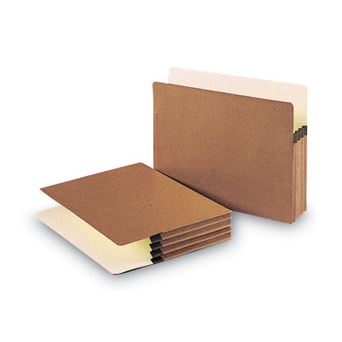 Redrope Drop Front File Pockets, 3.5" Expansion, Letter Size, Redrope, 50/box.