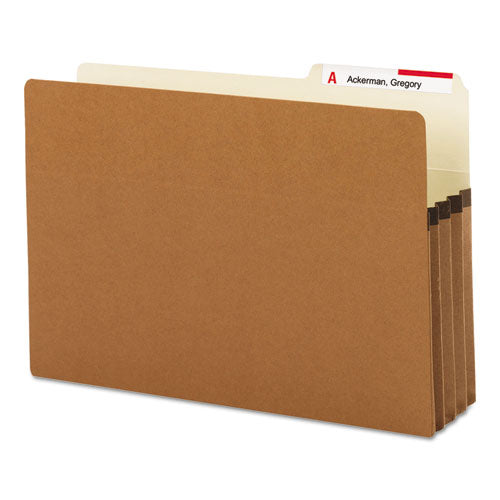 Redrope Drop Front File Pockets With 2/5-cut Guide Height Tabs, 3.5" Expansion, Legal Size, Redrope, 25/box.