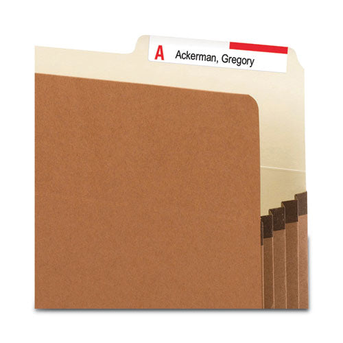 Redrope Drop Front File Pockets With 2/5-cut Guide Height Tabs, 3.5" Expansion, Legal Size, Redrope, 25/box.