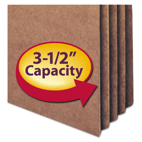 Redrope Drop Front File Pockets, 3.5" Expansion, Legal Size, Redrope, 25/box.