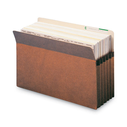 Redrope Drop Front File Pockets, 5.25" Expansion, Legal Size, Redrope, 10/box.