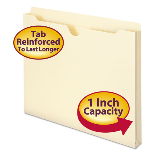 Manila File Jackets, 2-ply Straight Tab, Letter Size, Manila, 50/box.