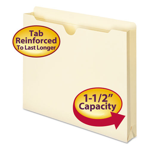 Manila File Jackets, 2-ply Straight Tab, Letter Size, Manila, 50/box.