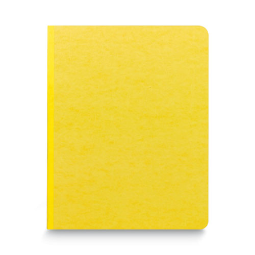 Prong Fastener Premium Pressboard Report Cover, Two-piece Prong Fastener, 3" Capacity, 8.5 X 11, Yellow/yellow