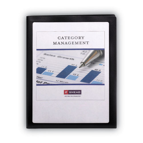 Frame View Poly Two-pocket Folder, 100-sheet Capacity, 11 X 8.5, Clear/black, 5/pack.