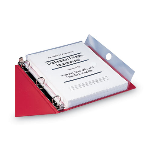 Poly Ring Binder Pockets, 9 X 11.5, Clear, 3/pack.