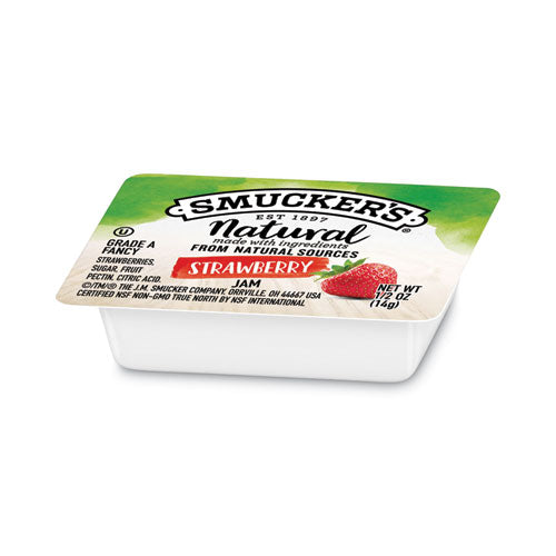 Smuckers 1/2 Ounce Natural Jam, 0.5 Oz Container, Strawberry, 200/carton.