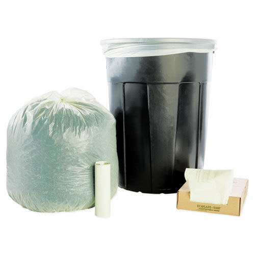 Ecosafe-6400 Bags, 30 Gal, 1.1 Mil, 30" X 39", Green, 48/box.