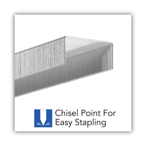 S.f. 4 Premium Staples, 0.25" Leg, 0.5" Crown, Silver, 5,000/box, 5 Boxes/pack.