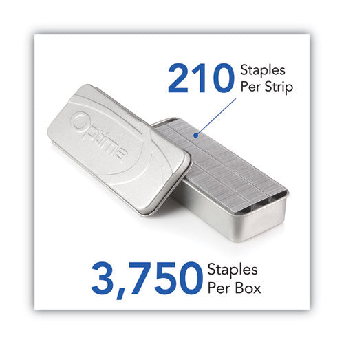 Optima Staples, 0.25" Leg, 0.5" Crown, Steel, 3,750/pack.