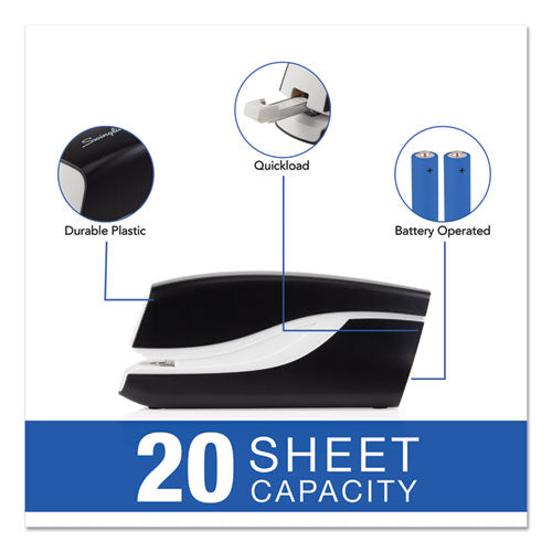 Breeze Automatic Stapler, 20-sheet Capacity, Black.