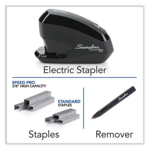 Speed Pro 45 Electric Staplers Value Pack , 45-sheet Capacity, Black.