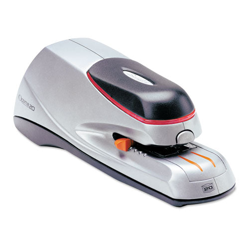 Optima 20 Electric Stapler, 20-sheet Capacity, Silver.