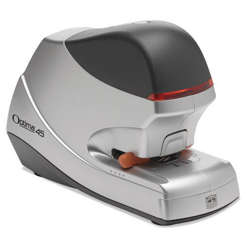 Optima 50 Electric Stapler, 50-sheet Capacity, Black/orange.