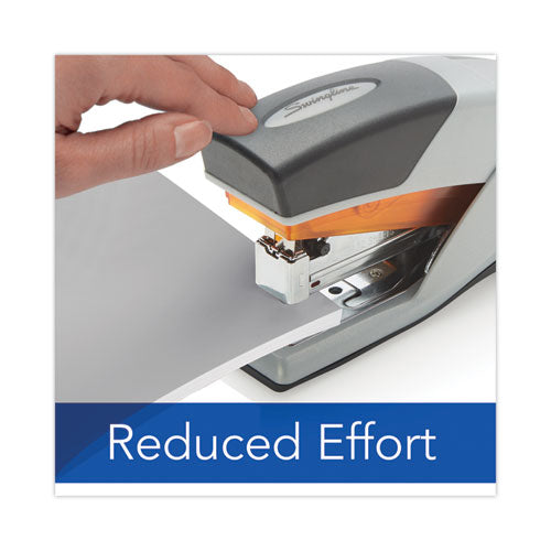 Optima 25 Reduced Effort Stapler, 25-sheet Capacity, Gray/orange.