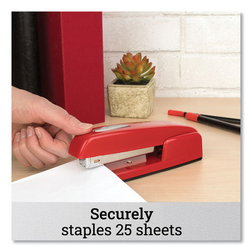 747 Business Full Strip Desk Stapler, 30-sheet Capacity, Rio Red.