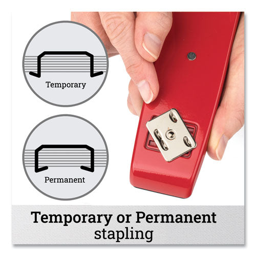 747 Business Full Strip Desk Stapler, 30-sheet Capacity, Rio Red.