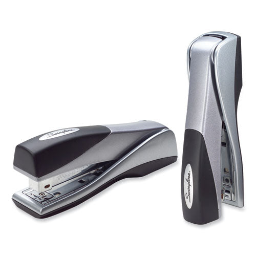 Optima Grip Full Strip Stapler, 25-sheet Capacity, Silver.