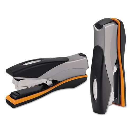 Optima 40 Desktop Stapler, 40-sheet Capacity, Silver/black/orange.